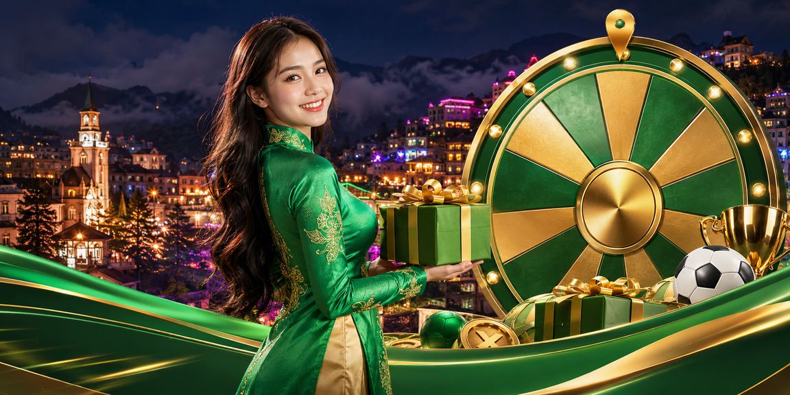 Khung cảnh cá cược và roulette tại Sapa với trang phục áo dài truyền thống